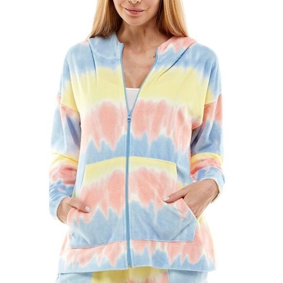 Roudelain Hoodie - Big Band Tie Dye White Size L - Picture 1 of 3